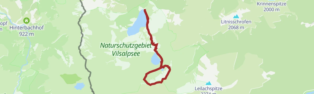 Route map: Lachenspitze in Tannheim